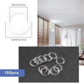 Roman Blind Rings, 100 PCS Curtain Cord Clear 55 Yards Roman Blind Rings 1.8mm Nylon Lift Shade Cord Drapery Cords Set for DIY and Gardening Plant Curtain Crafts