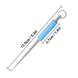 Hook Remover Fishing Quesuc 8 Pieces Stainless Steel Fishing Unhook Disgorger Portable Fishing Hook Remover Extractor Fishing Accessories Fishing Hook Remover Portable Hook Remover Unhook Fishing