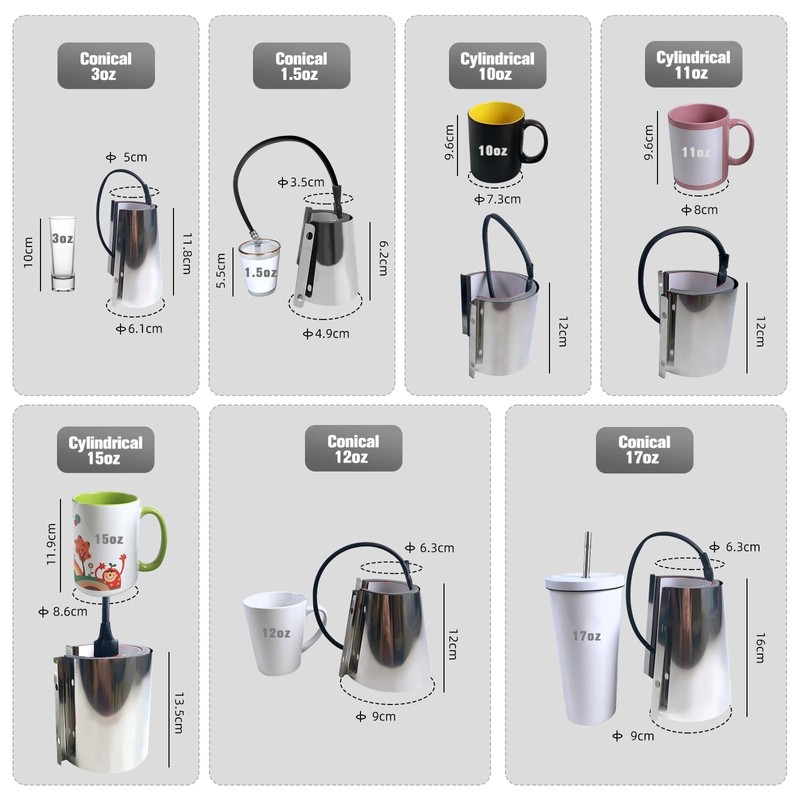 BetterSub Mug Cup Press Heating Transfer Attachment Silica Gel 110V