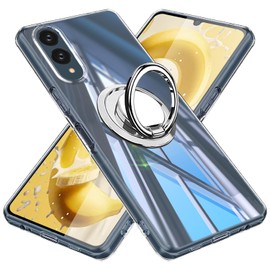 Arrows We2 F-52E Case, Clear with Ring, TPU Arrows We2 F-52E Cover, Exclusive, Anti-Yellowing, Shockproof, Thin Case, Compatible with Car Holder, Anti-Slip, Drop Prevention