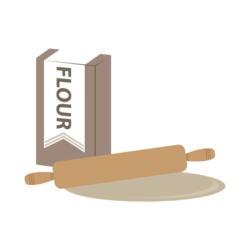 CafePress Rolling Pin & Flour Magnets Rectangle Magnet, 3"x2" Refrigerator