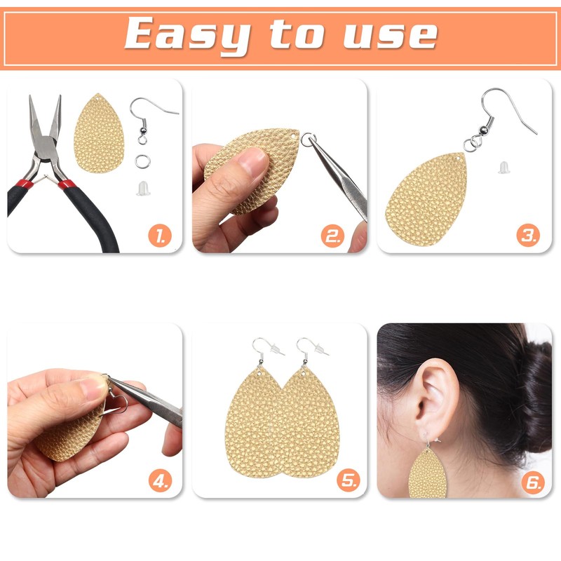 TOAOB 300pcs Earring Hooks Silver Plated Kit Silver and Gold