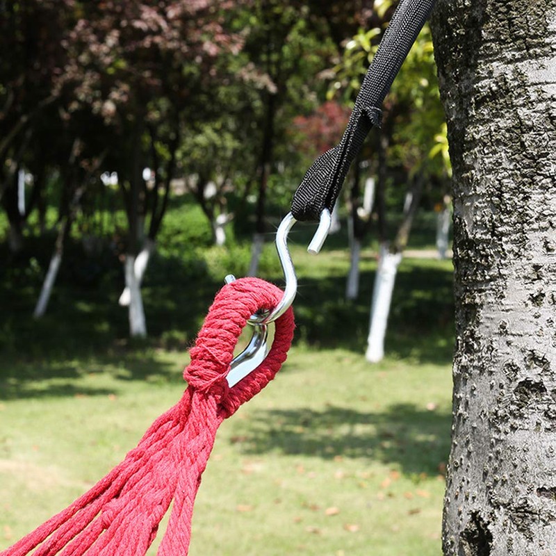 Denpetec 2pcs Stainless Steel Fishing Hiking Hammock Hook S Shaped