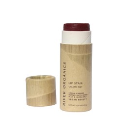 Organic Lip Stain | Vegan + Cruelty Free | Long Lasting, Toxic Free | 2 Colors choose from "Fig" or "Pomegranate", .30 oz (Fig), River Organics Zero Waste Makeup, Plastic Free