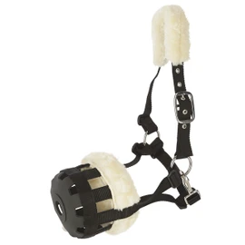Kerbl 3222143 Muzzle Teddy Fleece, Nylon, Black, Pony