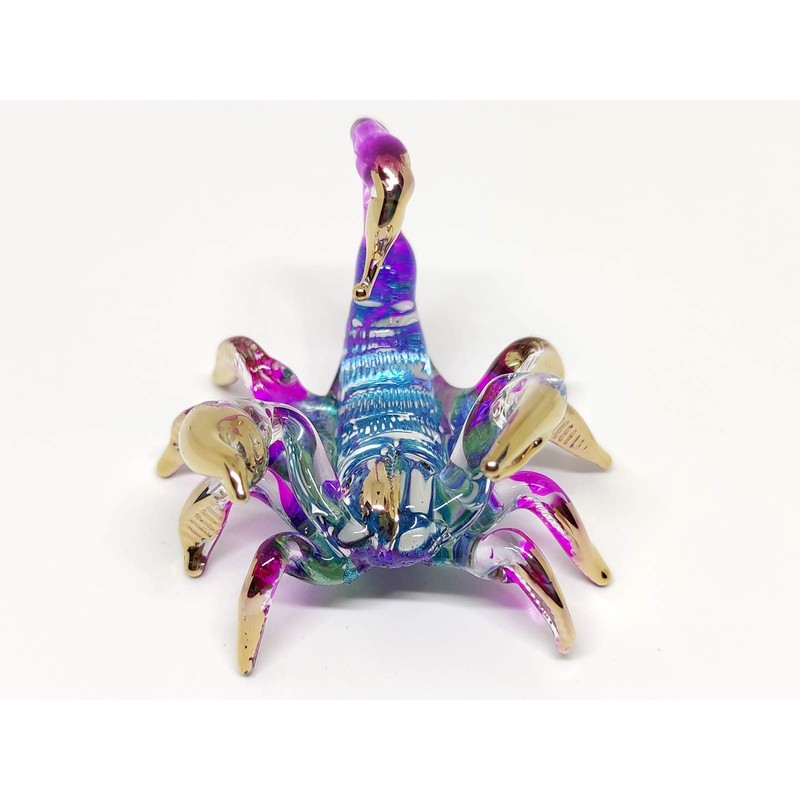 Sansukjai Scorpion Miniature Figurines Animals Hand Painted Blown Glass Art