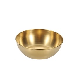 Mantouxixi Paquete de 8 cuencos de salsa de acero inoxidable, mini platillos redondos, platos de condimento, platos de aperitivos, para sushi, guarniciones, postre, salsa de tomate, soja, barbacoa, 3.3 pulgadas, dorado