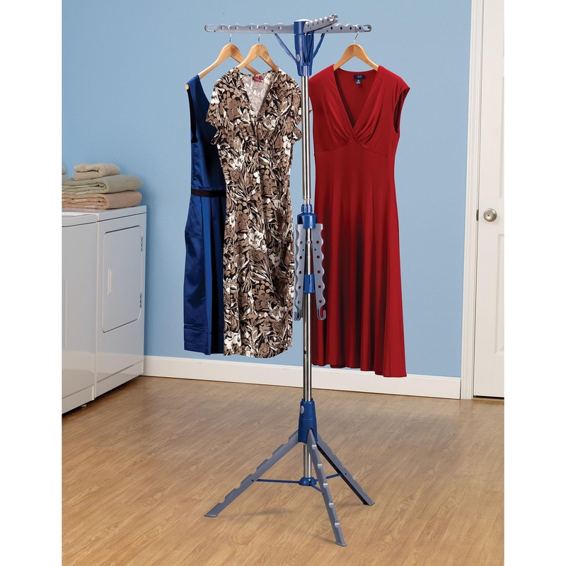 Household Essentials 5012-1 Portable 2-Tier Clothes Drying Rack Tri-pod |