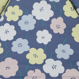 LIEBEN-0594 UV Protection Easy Mini Umbrella 3 Folding Umbrella 19.7 inches (50 cm) Light Shading Folding Cool Umbrella Parasol [LIEBEN-0594] Silver/Floral, navy