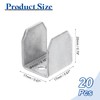 sourcing map 20 Pcs U Bracket for 0.67 Panels, 17