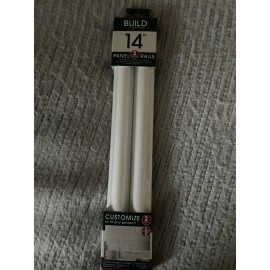 Build and batten 2-Pack 14" Wall Panel Rail Kit White Finish Polystyrene Picture Frame Moulding