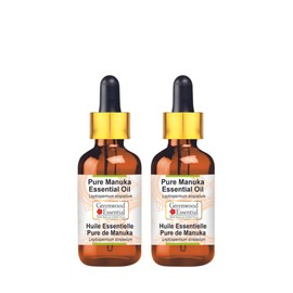 Greenwood Essential Pure Manuka Essential Oil (Leptospermum scoparium) with Two Glass Droppers Steam Distilled (Pack of Two) 5ml X 2 (0.33 oz)