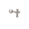 Cross ball piercing OTEP22316TSS plating color / 십자가 볼 피어싱
