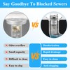 2PCS Universal Bathroom Sink Stopper with Hair Catcher, Pop-Up Drain