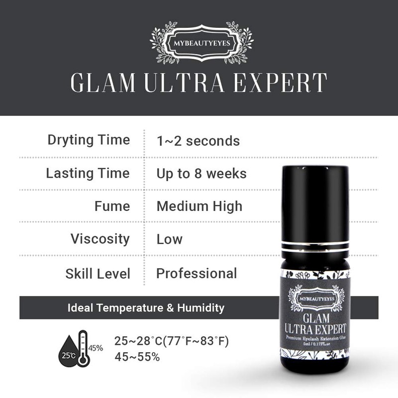 Ultra Strong, Ultra Fast Dry Eyelash Extension, Glam Ultra Expert,