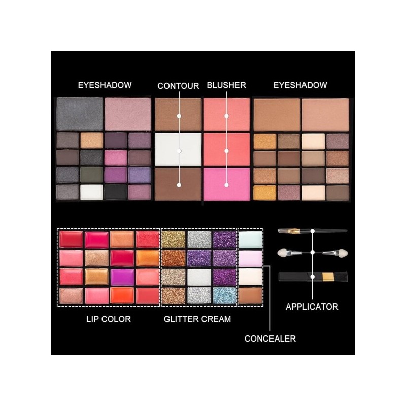 All-In-One /Make Up/Gifts/Kit/-/Color/Combination/-/36Pcs/LIP GLOSS/Blusher/3PCS/Concealer/4Pcs/Cont
