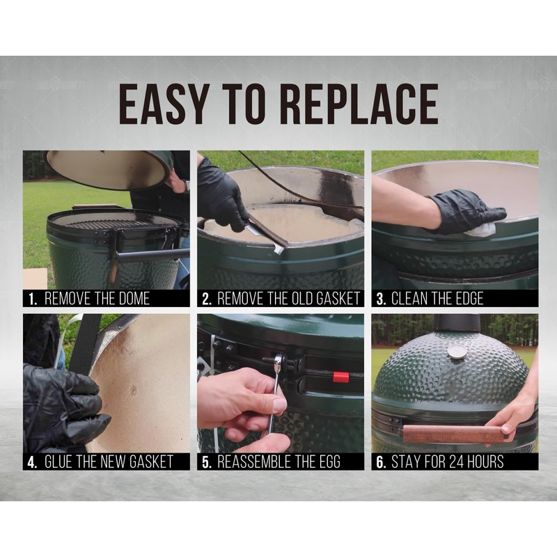 Replacement Big Green Egg Grill Seal Gasket Kits for Large,