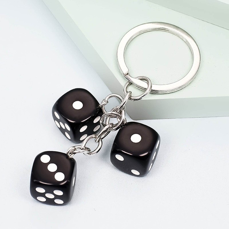 Catwo Dice Keychain, Car Decoration, Dice, Pendant, Keychain, Key Ring,
