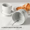 Howise Ceramic Butter Crock, 6 OZ Butter Keeper for Counter,