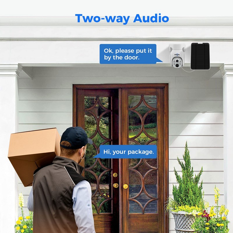 Hiseeu Outdoor Security Camera Waterproof Home Security CCTV WiFi Surveillance