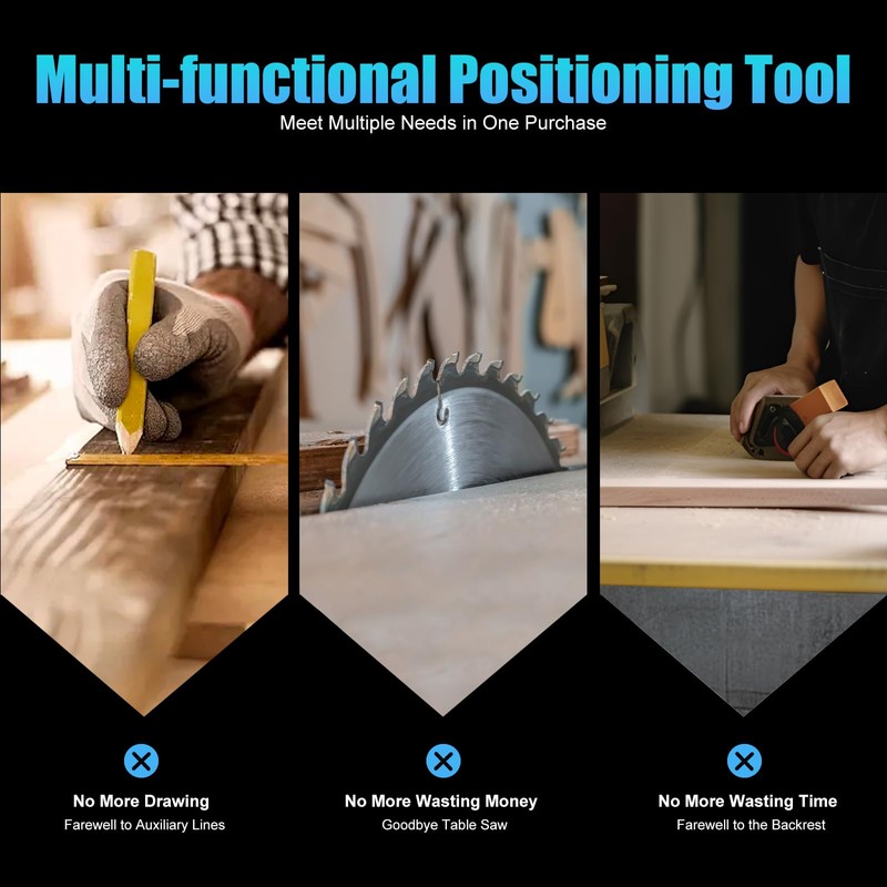 Edge Guide Positioning Cutting Board Tool,Wood Modified Positioning Frame Tool,Electricity