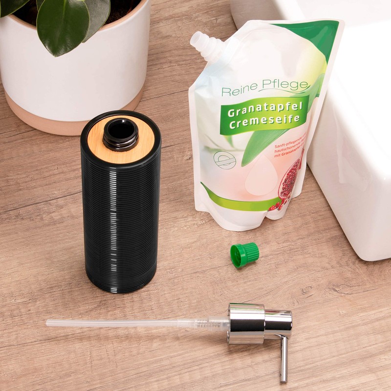 bremermann Segno Soap Dispenser Made of Bamboo and Plastic //