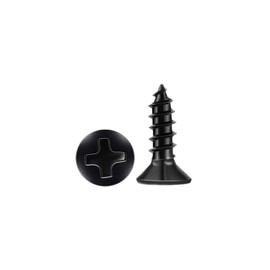 Self Tapping Screws, Screws for Wood,Carbon Steel Black Small Screw, Suitable for Furniture, Woodworking, DIY Model Fixing, M3 x 12mm (200 pcs)
