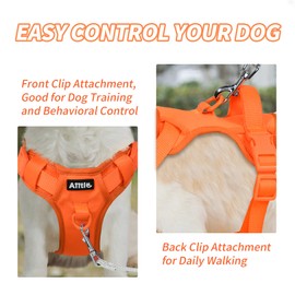 AIITLE Escape Proof Dog Harness for Large Dogs, Adjustable Dog Harness for Outdoor Adventure, No Choke, Pet Vest with Easy Control Handle for Large, Extra Large