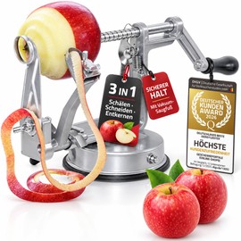 'Stainless Steel "Deluxe Apple Peeler 3 in 1 Function Peeler Slicer and Corer