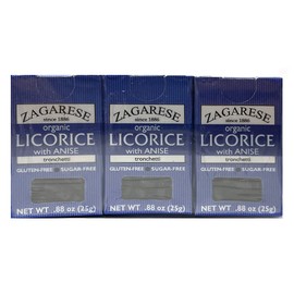 Zagarese 100% pure Organic Licorice with Anise, 0.88 ounce, Set of 3 boxes