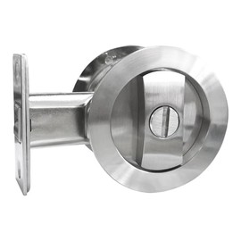 betensh Sliding Door Lock Round Pocket Door Lock Keyless Invisible Installation Door Lock Silver 66 mm Handle for Door Lock Door Handle Sets