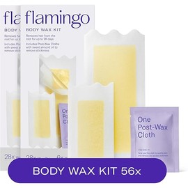 Flamingo Wax Strips for Hair Removal, Women's Body Wax Kit, Pack of 2
