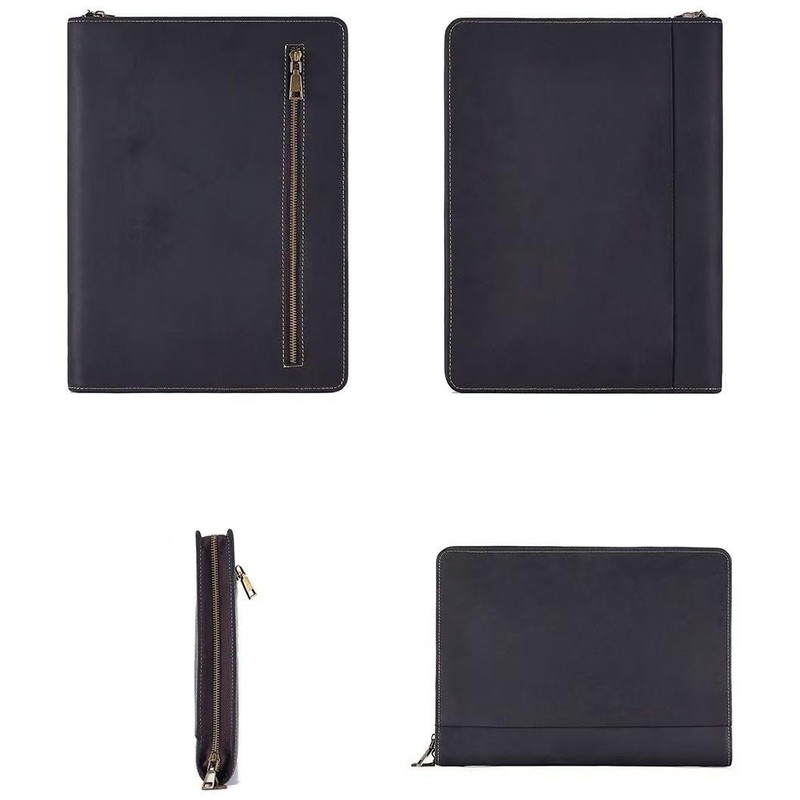 UPRESYE Zippered Padfolio Organizer, Leather Planner Binder, 12.9 Inch Portfolio