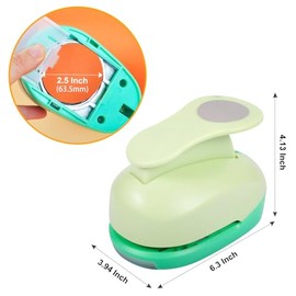 UCEC Perforadora circular, perforadora de agujeros circulares de 2.5 pulgadas, perforadoras de papel para manualidades, perforadoras circulares para á