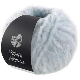 LANA GROSSA Royal Alpaca Voluminous Effect Yarn Made from the Finest Alpaca Fibres, Hand Knitting Yarn Made from 93% Alpaca (Royal) and 7% Polyamide, 50 g Wool for Knitting and Crocheting, 95 m Yarn