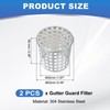 PATIKIL Gutter Guard Filter 2.5"-2", 2 Pcs PVC Termination Cap