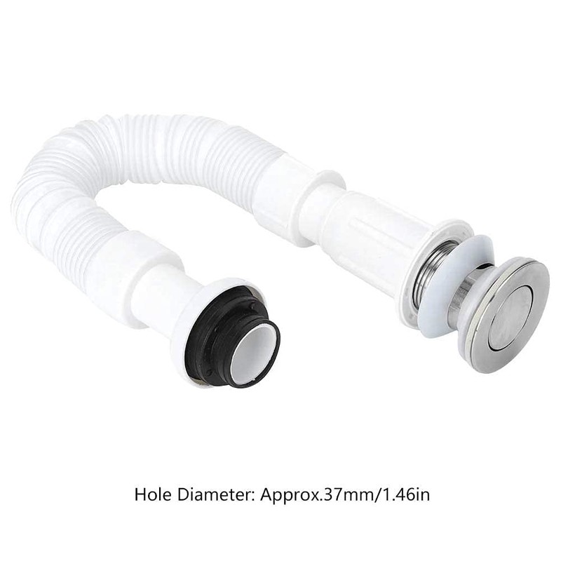 37mm Flexible Drain Pipe Odor‑Proof S Bend Water Down‑Flow Pipe