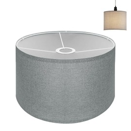 Hengrongshen Lampshade Pendant Lamp Grey, Diameter 30 cm, Lampshade Floor Lamp for E27 Lights, Lampshades for Table Lamp for Table, Floor and Pendant Lamps