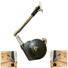 Toy Box Hinges Soft Close - Lid Support Chest Hinge Lid Stay 105 Degree Open with Soft Close, for Toy Box and Upward Top-Opening Flap Doors (Black 1 Pack)