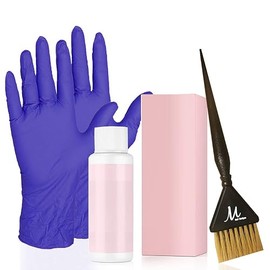 M Hair Designs Tint Brush for shinefinity 07/34 Medium Blonde Gold Red Zero Lift Glaze Demi Permanent Gel Cream Hair Color 2 oz, shinefinity Activator 2 oz, Pair of Gloves (Bundle)