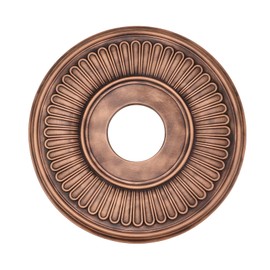 MY MIRONEY Bronze Tone PU Ceiling Medallion Decorative Ceiling Fan Medallion Home Lighting Ceiling Cover Plate, 13 1/5" OD x 3 3/7" ID