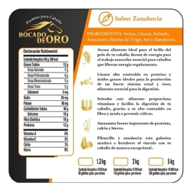 Premios Caballo Bocado De Oro, Zanahoria Avena, Costal 10 Kg