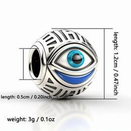 Manyilus - Abalorio de esmalte con colores deslumbrantes para todo el mundo con abalorio de ojos, adecuado para abalorios, pulseras originales, joyas, regalo para mujeres, familiares y amigas.
