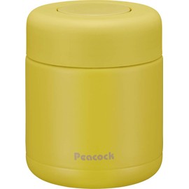 Peacock LKD-30 Y Food Jar, Stainless Steel, 10.1 fl oz (300 ml), Citron Yellow