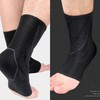 Long Ankle Support Socks for Exercise & Injury Protection (2 Pairs) Black XL (270-285mm)