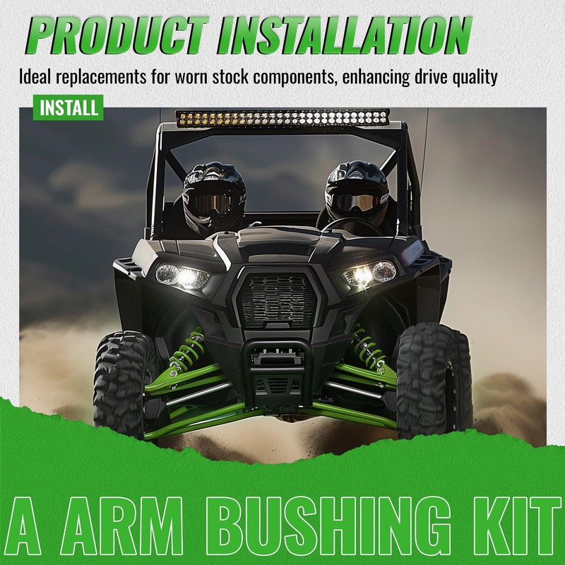 Kojem A Control Arm Bushing Kit Compatible with 2008-2014 Polaris