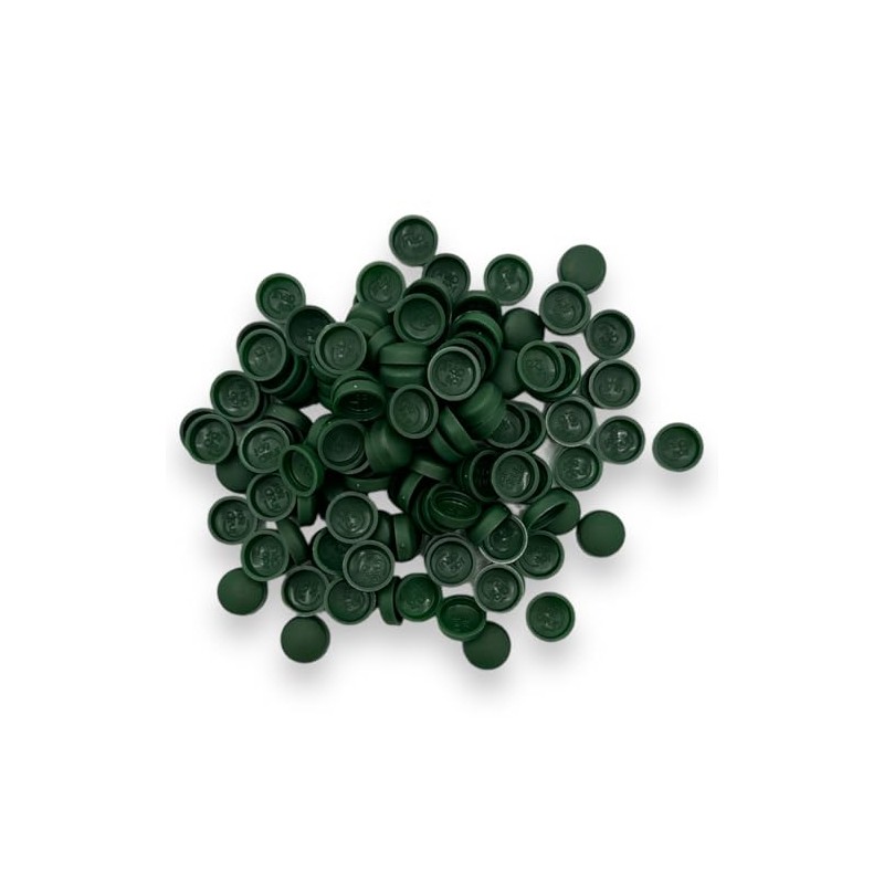 Heritage Green Dome Screw Snap Cover Caps, Plastic Cap Screws