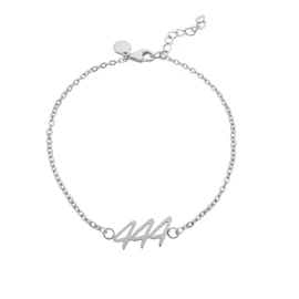 Balilou 444 Angel Numbers Bracelet Angel Number Chain Spiritual Jewellery Lucky Charm Talisman, Stainless Steel