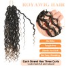 Goddess Locs Crochet Hair with Curls 12inch Ombre Golden Pre-looped