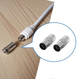 AzureRay Tv Koax Antenne Buchse An Buchse Adapter,4 Stück Rf Koax Antenne Pal Buchs+C13E F Zu F Gender Changer Joiner Converter